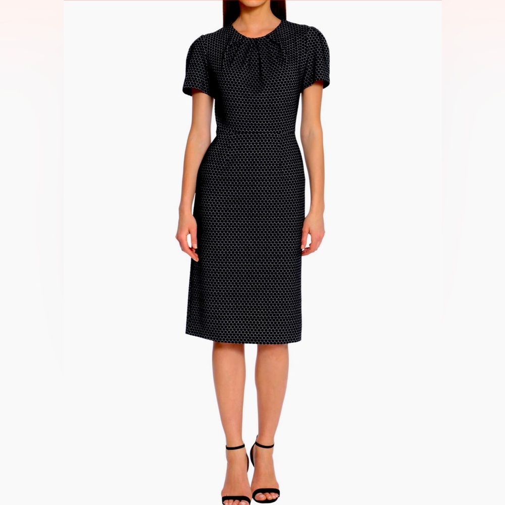 NWOT Maggy London Black and White Midi Dress Size 0